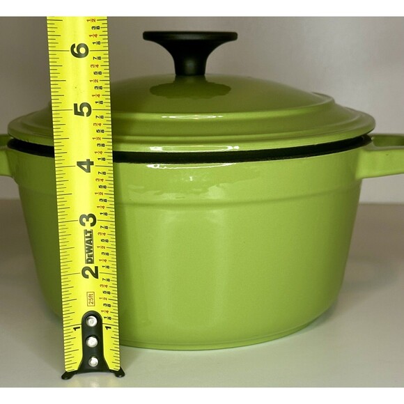 Martha Stewart 2 Quart Green Enameled Cast Iron Dutch Oven w/ Lid - Picture 7 of 13